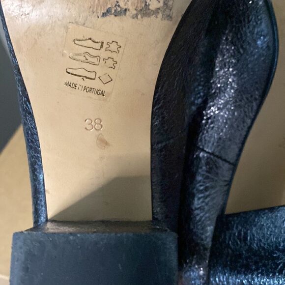 Zenda MINA BUENOS AIRES Metallic Loafers Silver link Chain - Picture 8 of 11